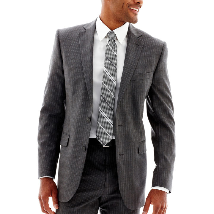 JCPenney Stafford Gray Pinstripe Suit JacketBig & Tall ShopStyle