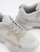 Thumbnail for your product : Truffle Collection chunky dad trainers in grey
