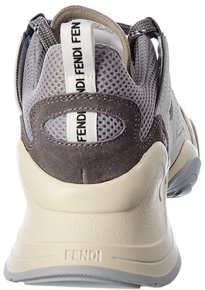 fendi suede trim sneaker