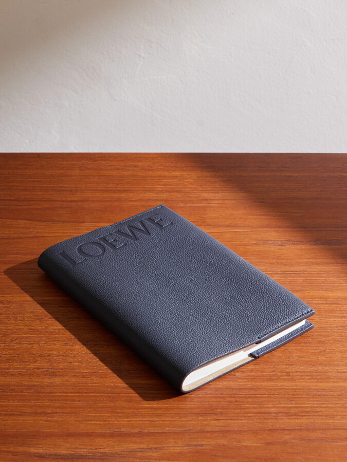 Logo-Debossed Full-Grain Leather Notebook