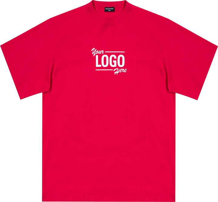Balenciaga Logo T-shirt Men's Red - ShopStyle
