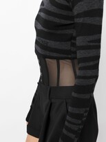 Thumbnail for your product : Monse Zebra-Knit Cropped Jumper