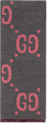 Gucci GG jacquard wool silk scarf