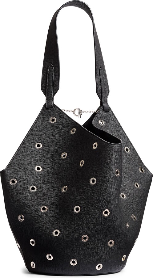 KHAITE Small Lotus Grommet Leather Tote