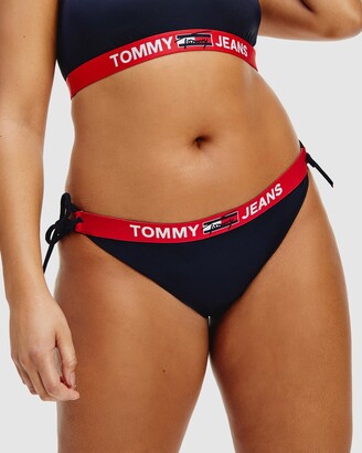 Tommy Hilfiger Women's Blue Bikini Bottoms - Plus String Side Tie Bikini  Bottoms - ShopStyle Two Piece Swimsuits