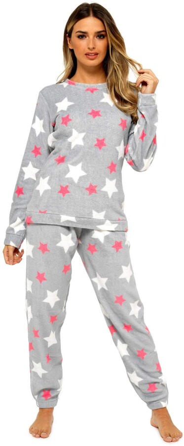 U-WEAR-4-U Ladies EX M&S Fleece Rainbow Unicorn Print All in ONE Pyjama Nightwear Lounge