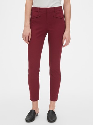 red skinny ankle pants