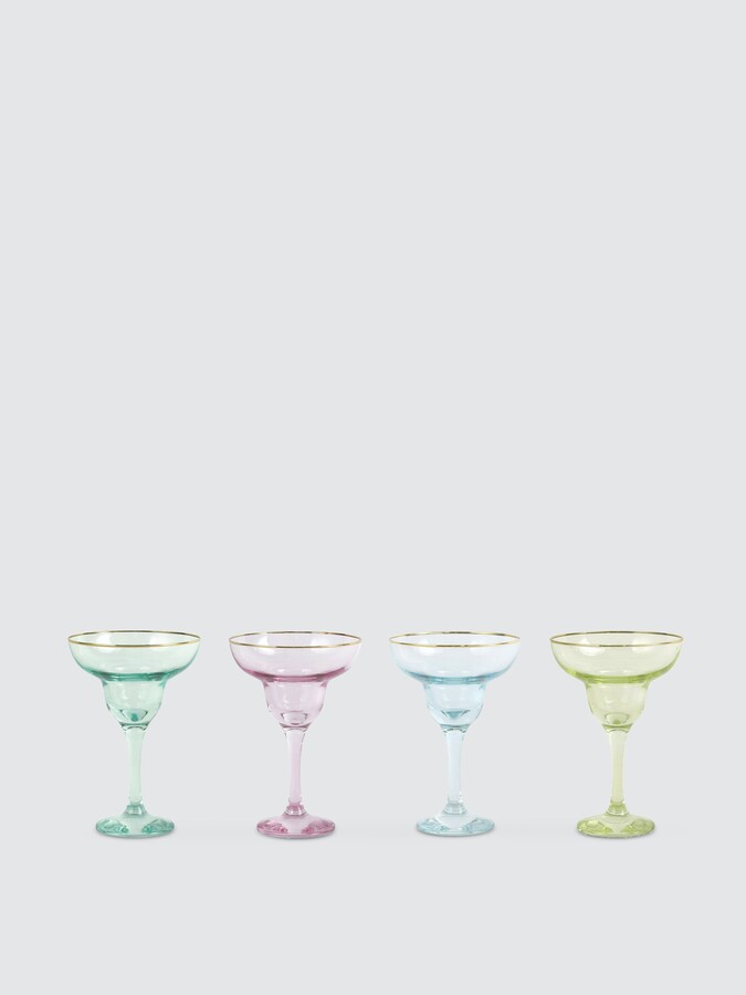Vietri Rainbow Assorted Martini Glasses - Set of 4