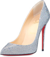 Thumbnail for your product : Christian Louboutin Pigalle Follies Glitter Red Sole Pump, Silver