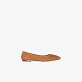 Thumbnail for your product : Tory Burch Brown Suede Ballet Pumps