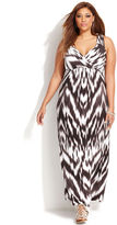 Thumbnail for your product : INC International Concepts Plus Size Sleeveless Tie-Dye Maxi Dress