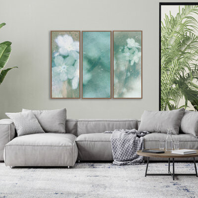 Ready2hangart Manifesto of Smaller Elegance by Delphine Devos - 3 Piece Picture Frame Print Set on Wood