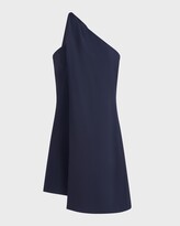 Thumbnail for your product : Halston Kalia Draped One-Shoulder Crepe Mini Dress