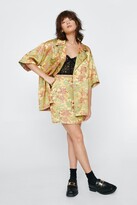 Thumbnail for your product : Nasty Gal Womens Floral Satin Jacquard Skirt