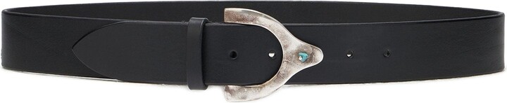 Fortela Aged Silver Turquoise Buckle Belt