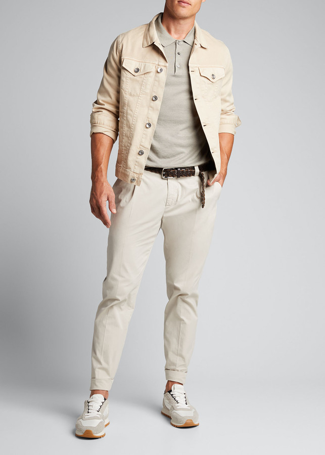 mens beige trucker jacket