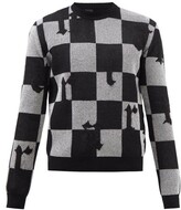 Thumbnail for your product : Amiri Checked Cashmere Sweater - Black Grey