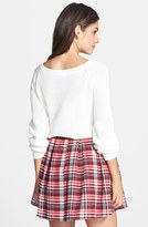 Thumbnail for your product : Mimichica Mimi Chica Plaid Pleat Skirt (Juniors) (Online Only)