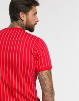 Thumbnail for your product : Fila Guilo striped t-shirt in red exclusive at ASOS
