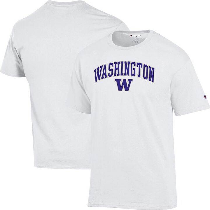 Men's Champion® White Washington Huskies Arch Over Logo T-Shirt