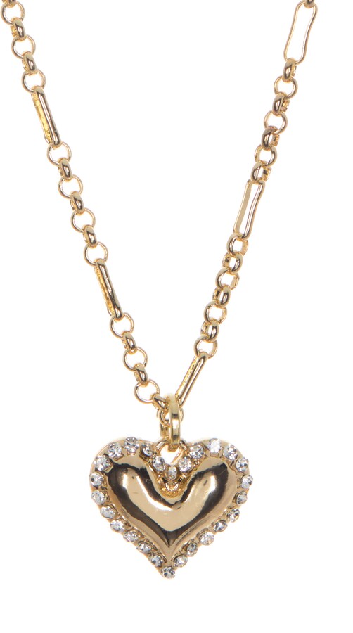 Women Heart Crystal Rhinestone Silver Plated Chain Pendant Necklace Jewelry BHCA 