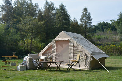 RED GINGER 88 INC Inflatable Camping Tent Easy Setup 4 Season Glamping Tent With High Performance Inflatable Structure 4-6 Persons Waterproof Windproof Outdoor Self-Sup