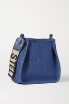 Thumbnail for your product : Stella McCartney Eyelet-embellished Denim Shoulder Bag - Blue