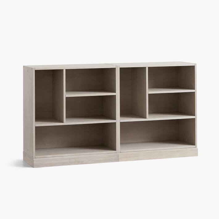 Double Mixed Shelf Low Bookcase, Stack Me Up Low Bookcase