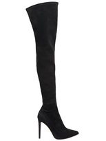 Thumbnail for your product : Sergio Rossi 105mm Matrix Suede Over-The-Knee Boots