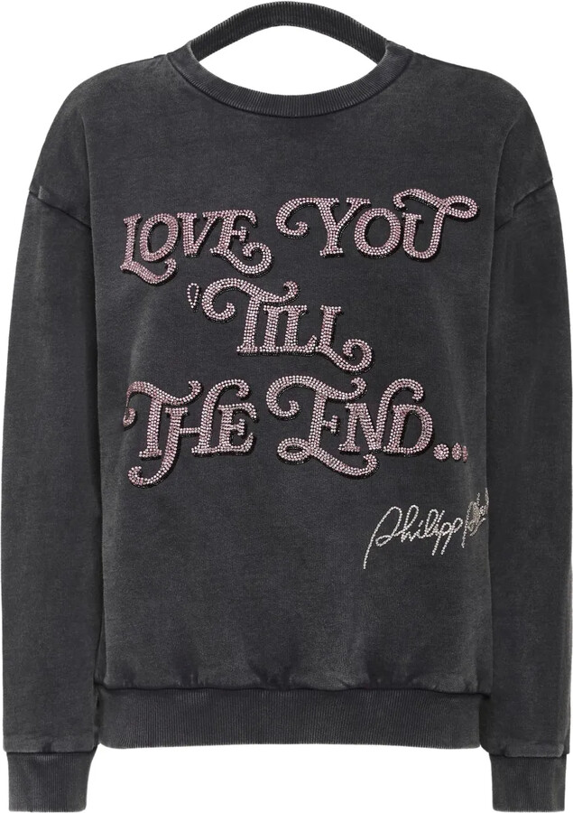 Philipp Plein Open Back Roundneck Sweatshirt