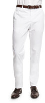 Thumbnail for your product : Zanella Parker Cotton-Stretch Flat-Front Trousers, White