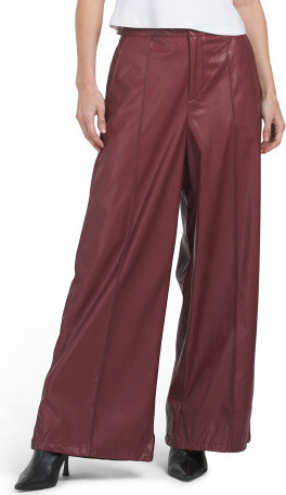 TJMAXX Faux Leather Wide Leg Pants For Women