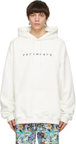 Thumbnail for your product : Vetements White Friendly Logo Hoodie