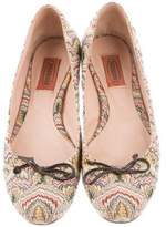 Thumbnail for your product : Missoni Leather Round-Toe Flats
