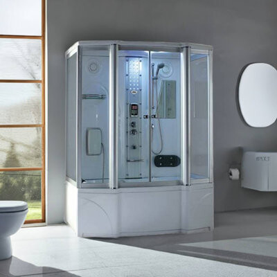 Mesa 3 kW Steam Shower with Jetted Tub