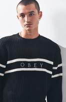 Thumbnail for your product : Obey Roebling Waffle Knit Crew Neck Sweater
