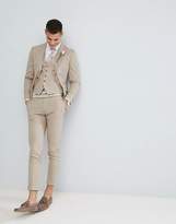 Thumbnail for your product : Moss Bros Skinny Wedding Suit Jacket In Latte