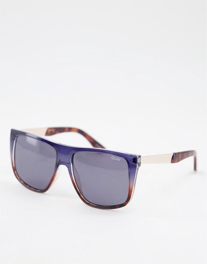Quay Eyewear Australia Quay oversized navy faded sunglasses ShopStyle