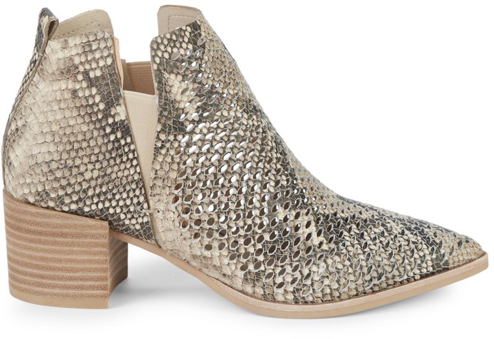 snakeskin booties dolce vita