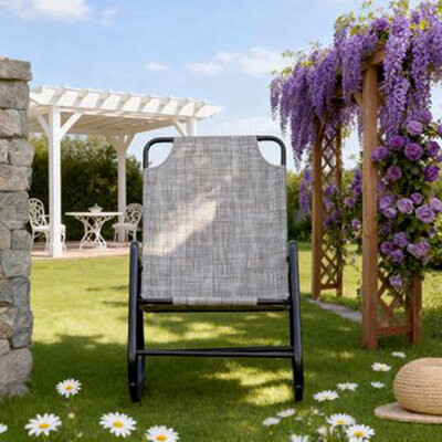 George Oliver Indoor Outdoor Garden Rocking Chair Sling Fabric Rocker