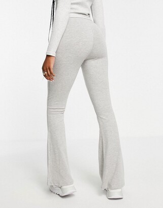 ASOS DESIGN kick flare pants in grey marl - ShopStyle Wide-Leg Trousers