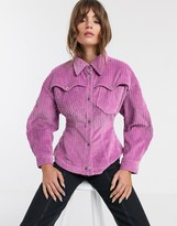 Thumbnail for your product : ASOS bold shoulder cord shirt