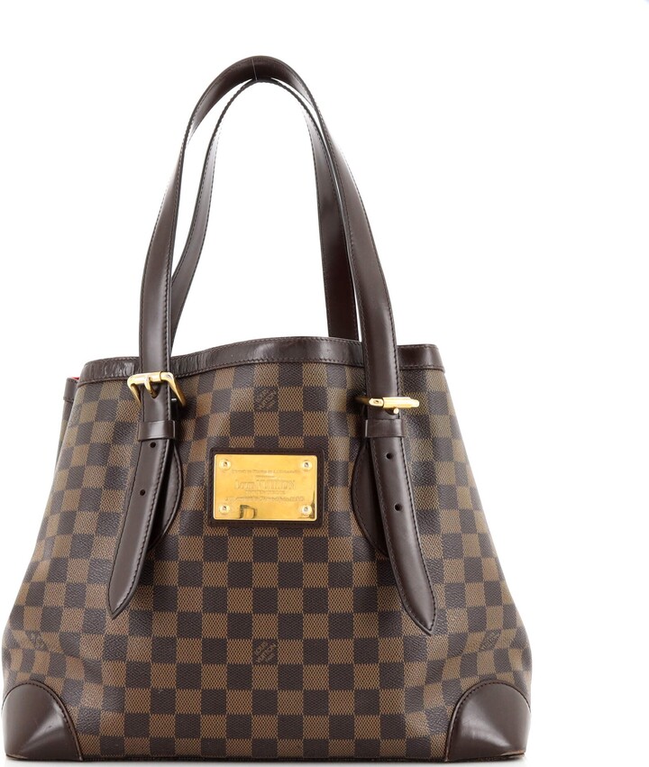 Louis Vuitton 2008 Pre-owned Damier Ebene Hampstead mm Tote Bag - Brown