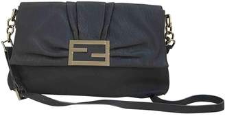 Fendi Baguette Blue Leather Handbag