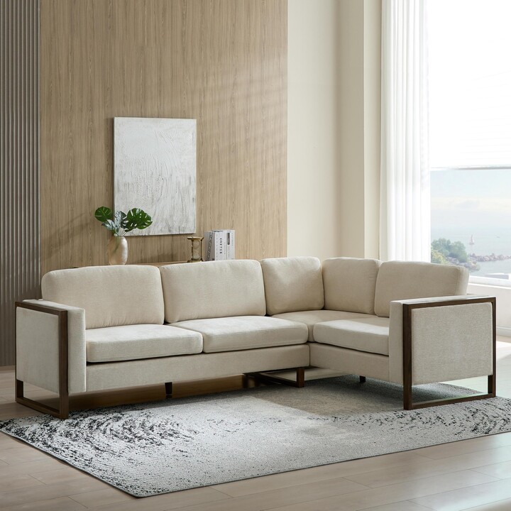 Merax 104\" L Shaped Sectional Sofa with Square Arm