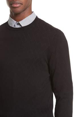 Armani Collezioni Plated Crewneck Sweater