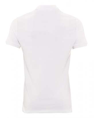 Armani Jeans Mens Polo Shirt, Plain White Short Sleeve Polo