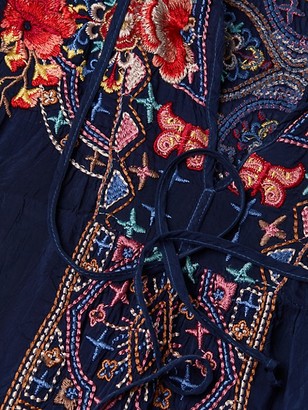 Johnny Was Alora Embroidered Peasant Blouse