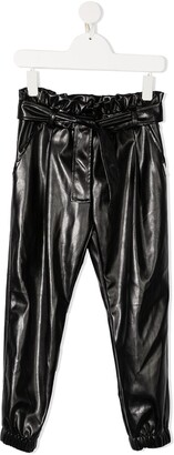 childrens faux leather trousers