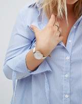 Thumbnail for your product : ASOS Curve Large Face Skinny Strap Marble Watch